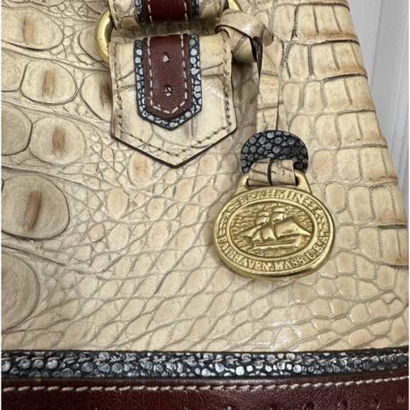 Brahmin Vintage Kylie Oyster Tri-Tone Melbourne Leather - Picture 10 of 15